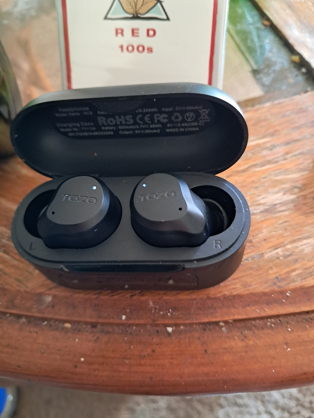 TOZO Black True Wireless Earbuds with Charging Case